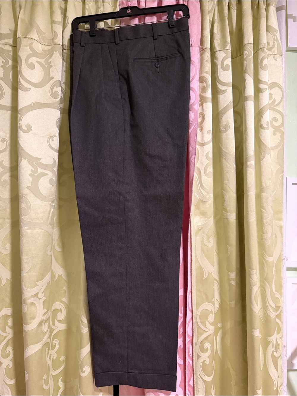 Men's Tailored Dress Pants in Charcoal Black